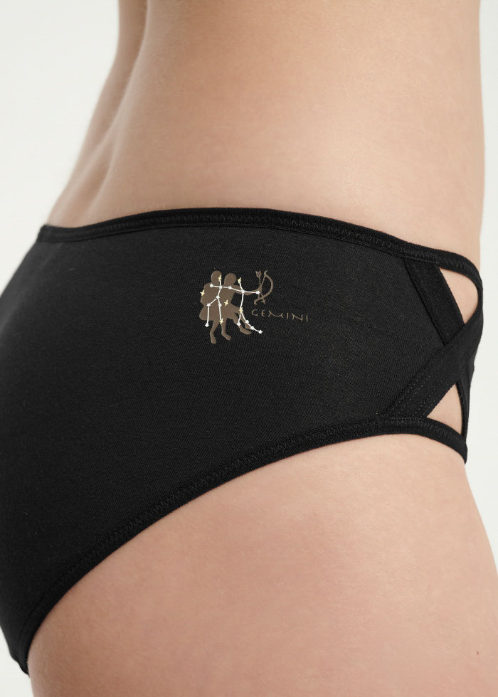 Solar System．Mid Rise Cotton Side Cross Brief Panty(Light Taupe)
