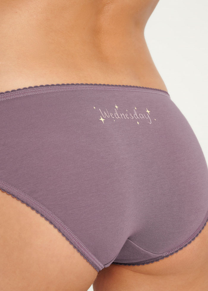 Hidden Star．Low Rise Cotton Picot Elastic Brief Panty(Light Taupe)