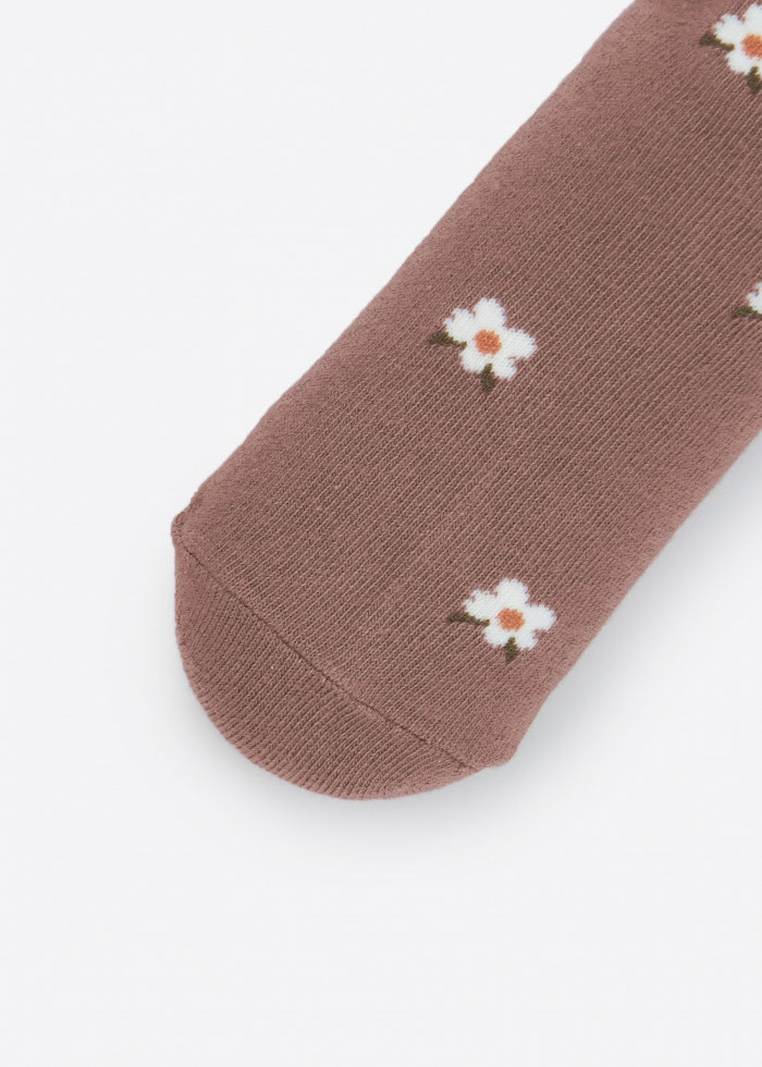 (2-Pack) Tropical．Girls Mid Calf Socks(Floral)