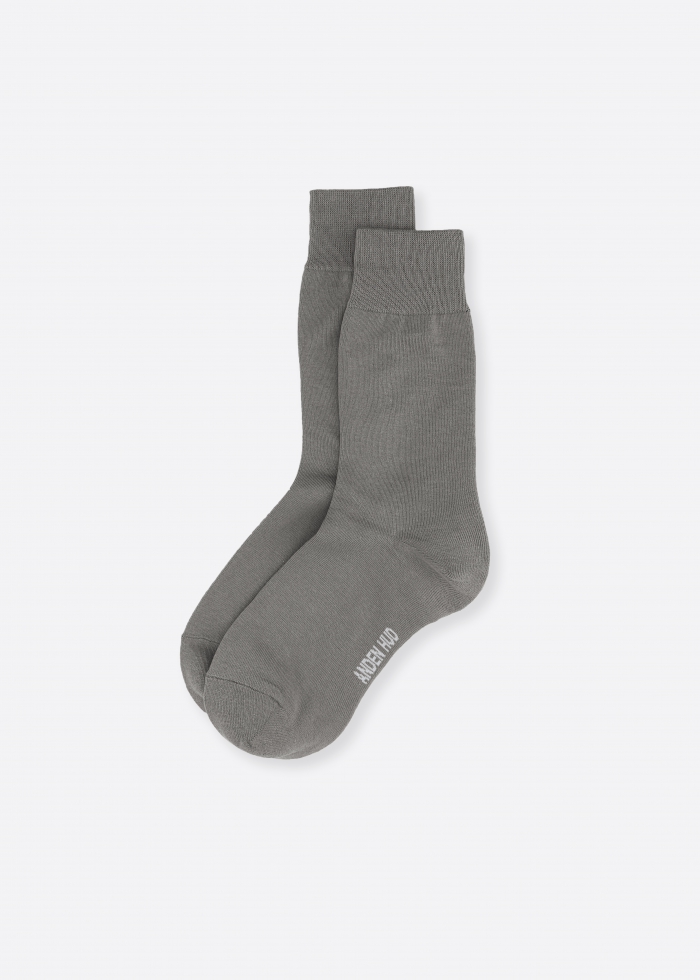 Emptiness ．Men Mid Calf Socks（Grayish）