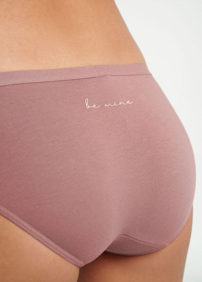 Love Game．Low Rise Cotton Brief Panty（Withered Rose）