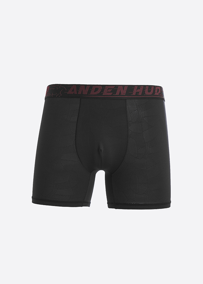 Moisture-Wicking Collection．Men Jacquard Boxer Brief Underwear(AH Waistband - Khaki)