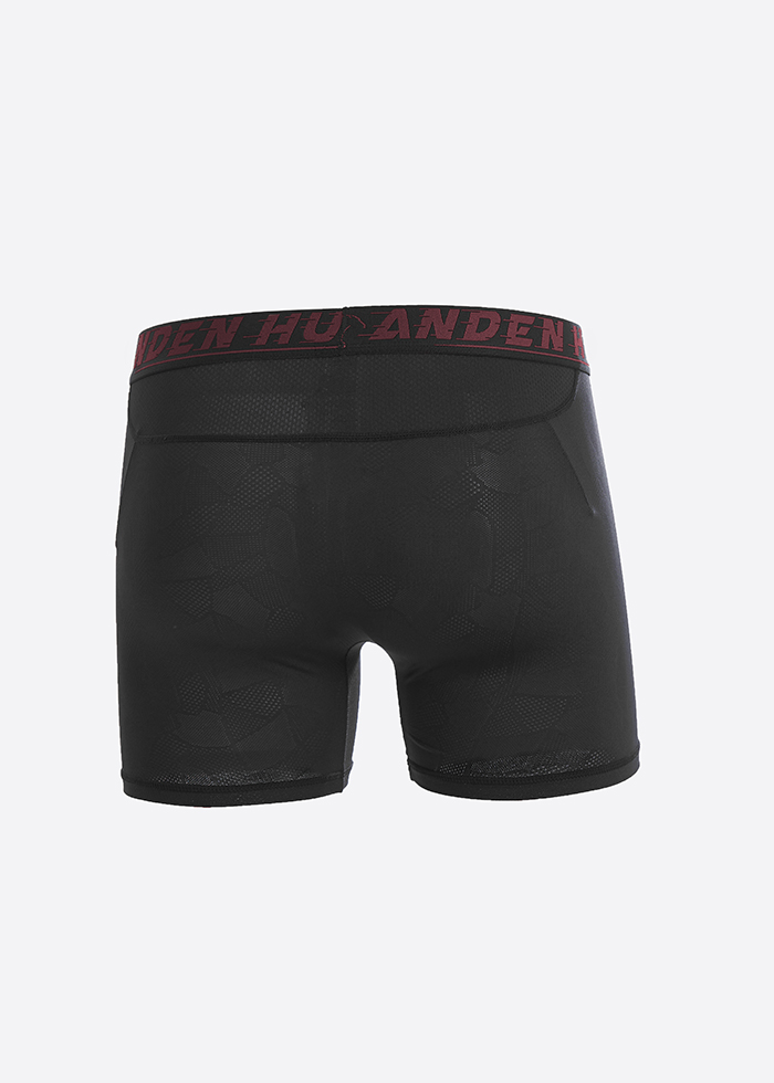 Moisture-Wicking Collection．Men Jacquard Boxer Brief Underwear(AH Waistband - Khaki)