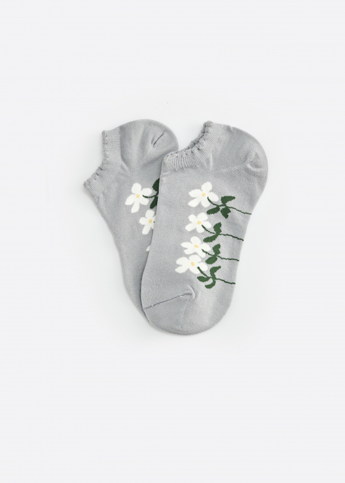 Garden Stroll．Women Low Cut Ankle Socks（Flower）