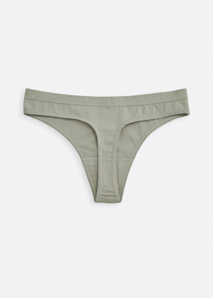 Happy Farm．Low Rise Waistband Cotton Thong Panty(Moonlight Blue)