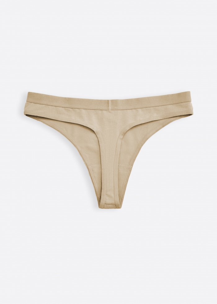 Happy Farm．Low Rise Waistband Cotton Thong Panty(Moonlight Blue)