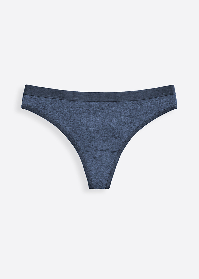 Happy Farm．Low Rise Waistband Cotton Thong Panty（Moonlight Blue）