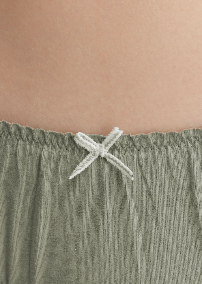 Harvest Moon．Low Rise Cotton Ruffled Brief Panty(Rock Ridge - Countryside Bow)