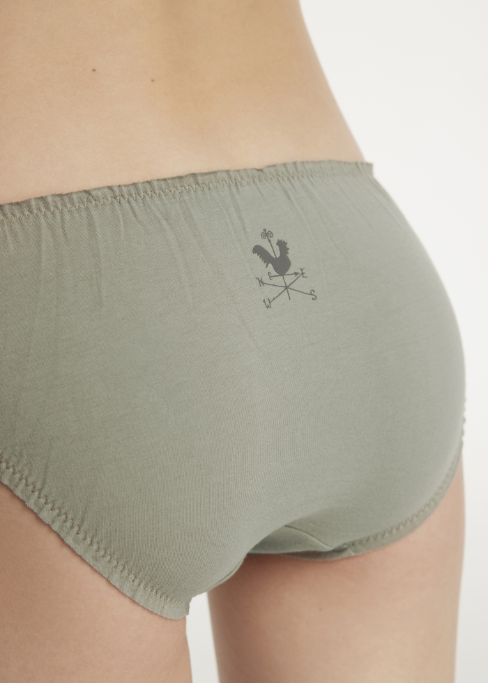 Harvest Moon．Low Rise Cotton Ruffled Brief Panty(Rock Ridge - Countryside Bow)