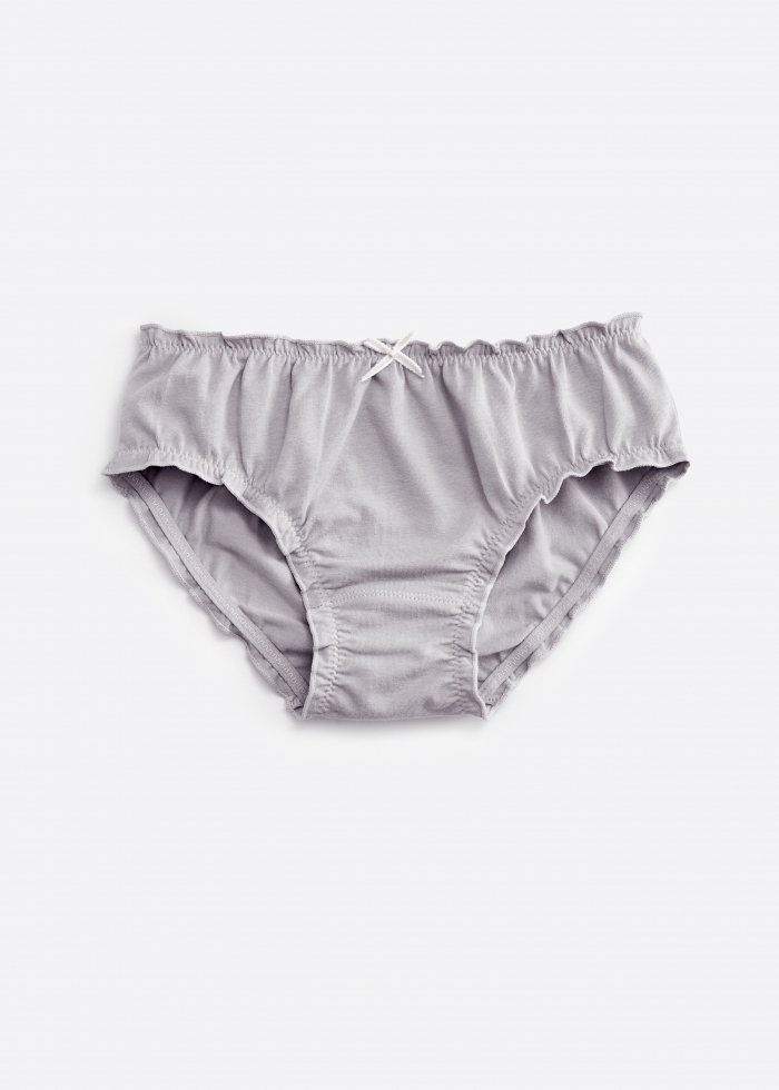 (3-Pack) Hygiene Series．Girls Ruffled Brief Panty(Birdie Fields)