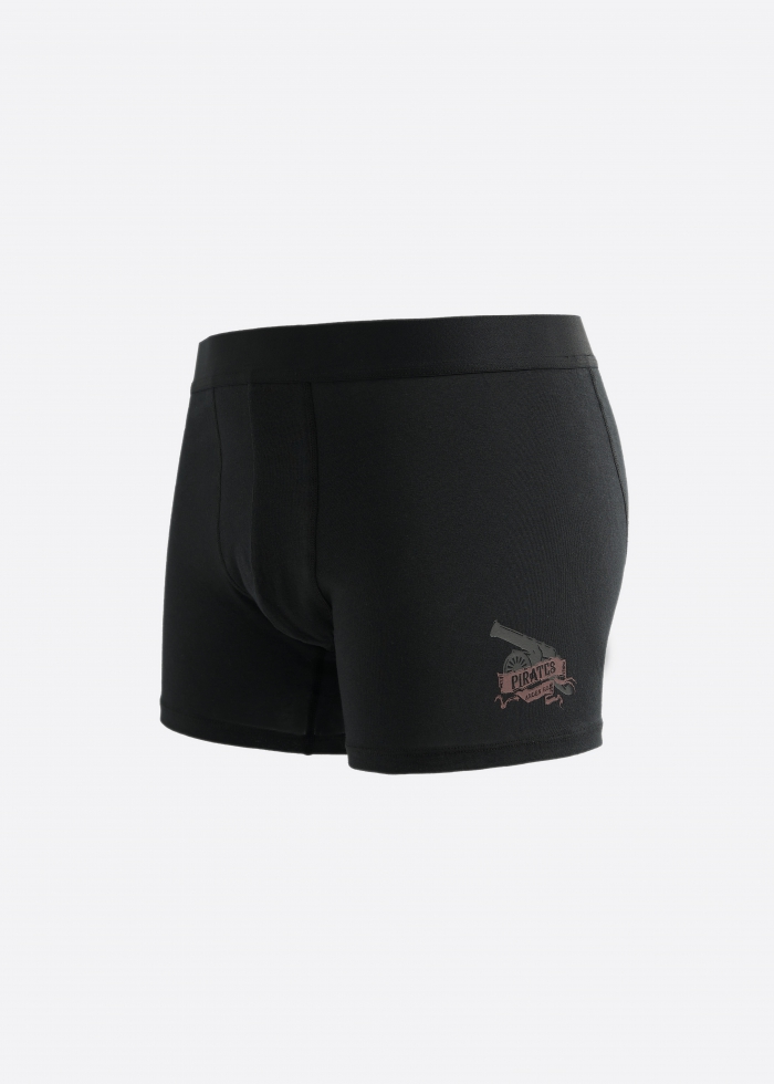 Mystery Ocean．Men Boxer Brief Underwear(Black Coffee)