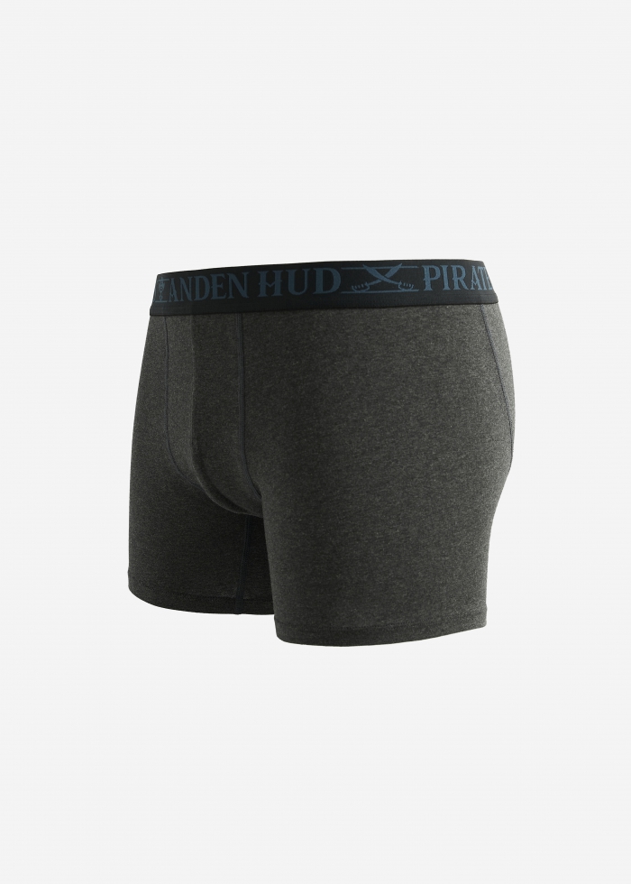 (3-Pack)Mystery Ocean．Men Boxer Brief Underwear(AH Waistband - Grey/Blue/Black)