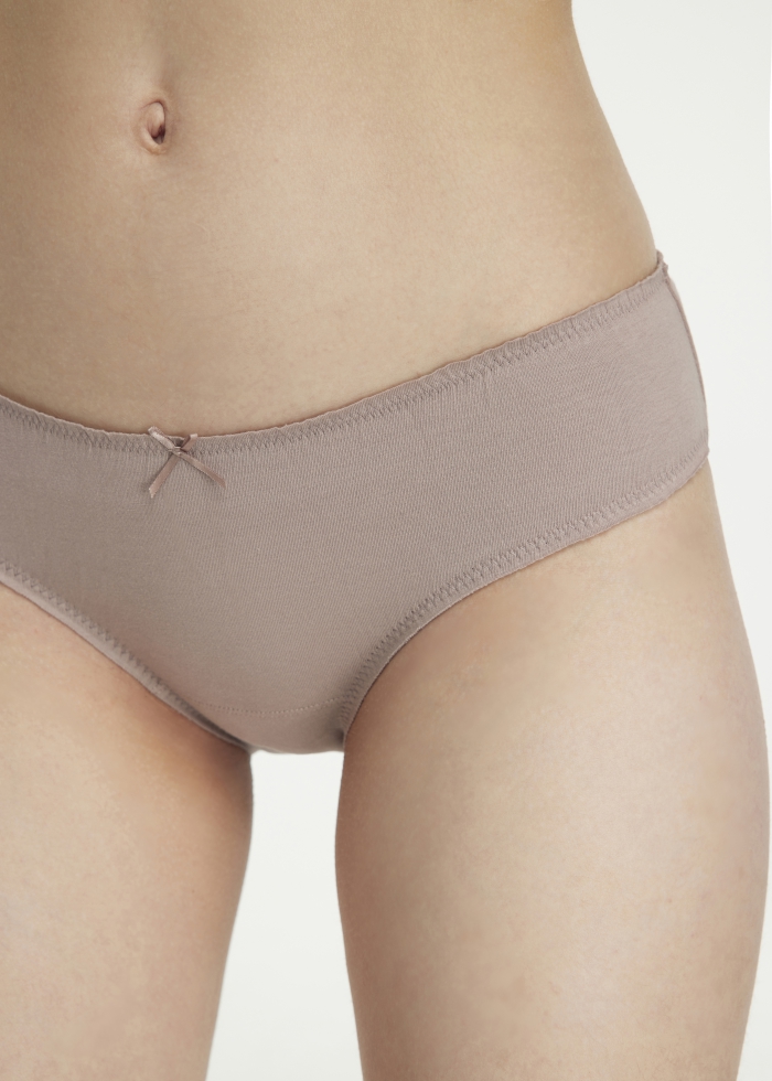 Expression of Love．Mid Rise Cotton Ruffled Brief Panty(Etherea)
