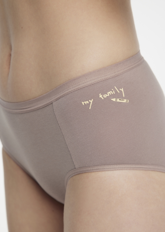Expression of Love．High Rise Cotton Brief Panty(Black)