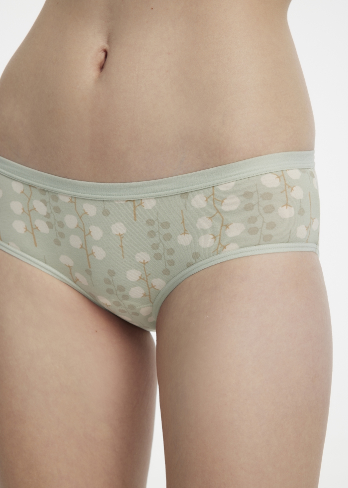 Expression of Love．Mid Rise Cotton Brief Panty(Bow Pattern)