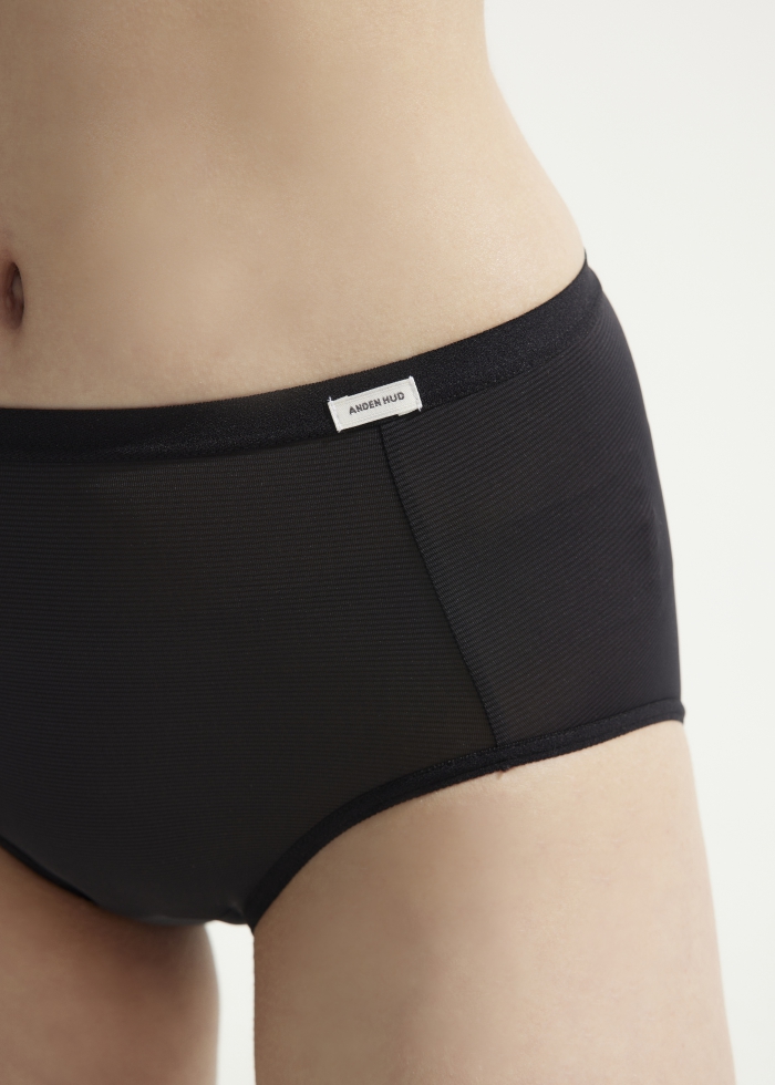 Cool Series．High Rise Cool Brief Panty(Black)