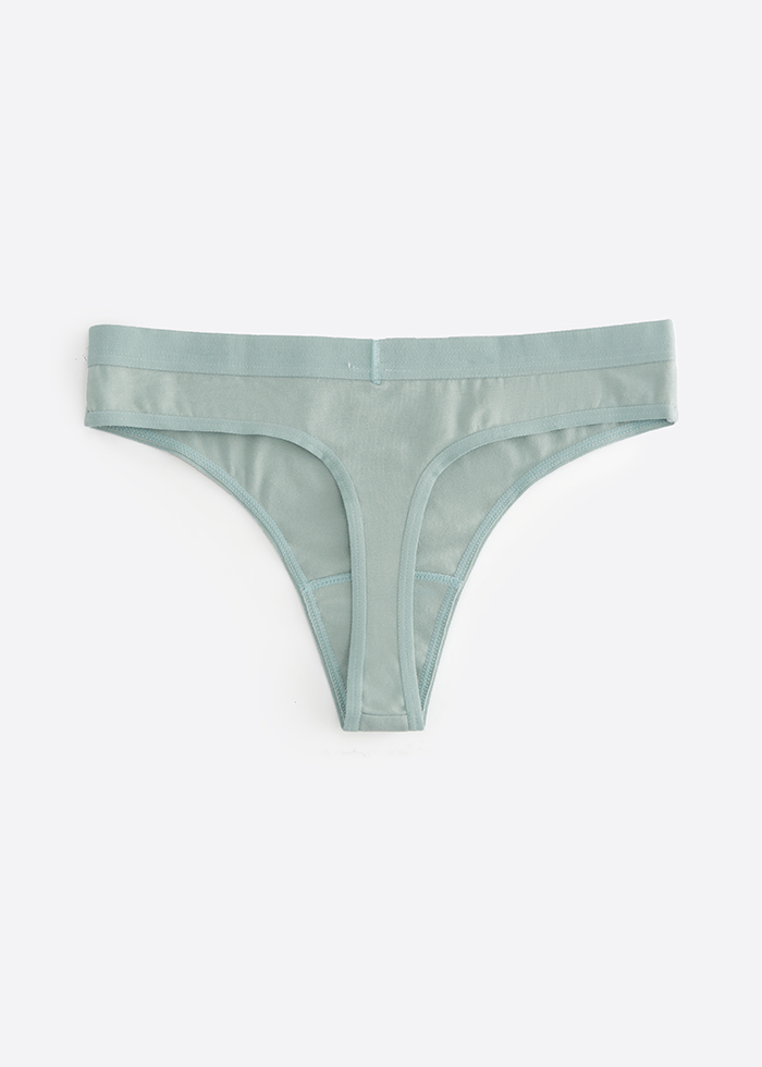 Love Language．Low Rise Waistband Cotton Thong Panty(Abyss)