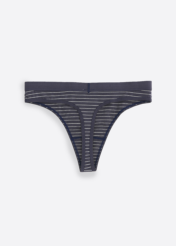 Under the sea．Low Rise Waistband Cotton Thong Panty(Quarry)
