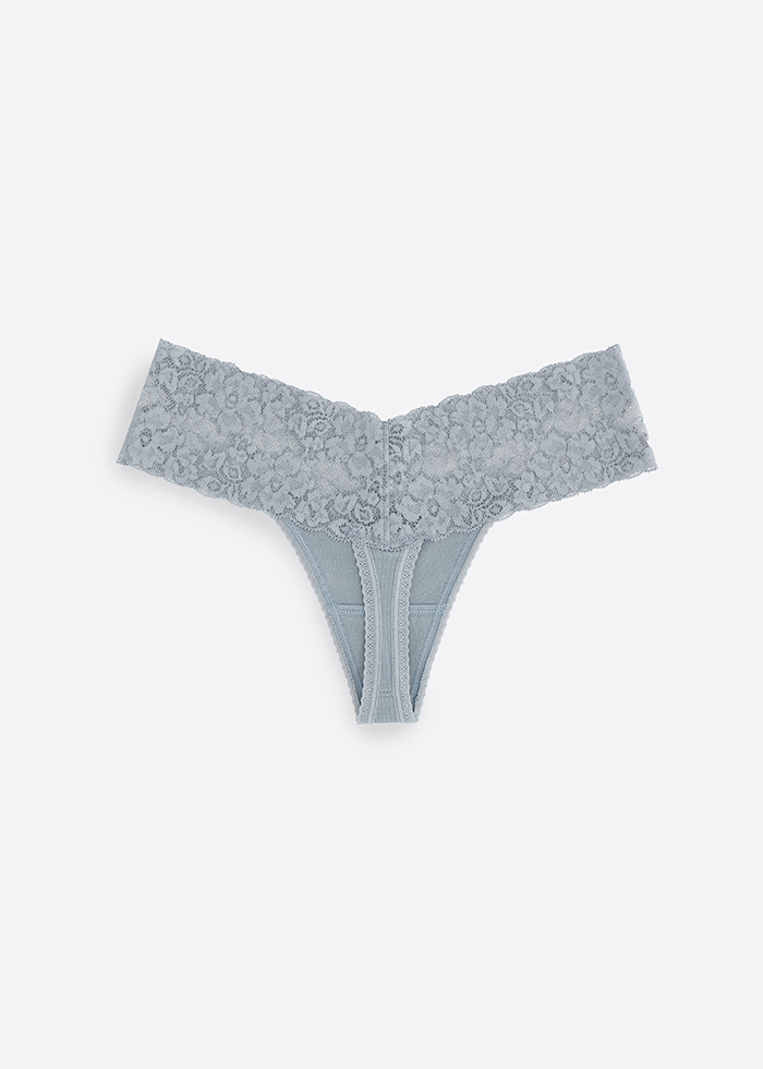 Under the sea．Low Rise Cotton V Lace Waist Thong Panty(Dreamy Bubble Pattern)