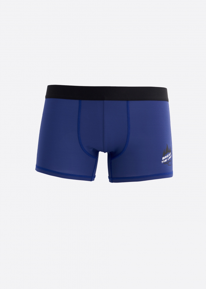 Moisture-Wicking Collection．Men Trunk Underwear(Galaxy Blue)
