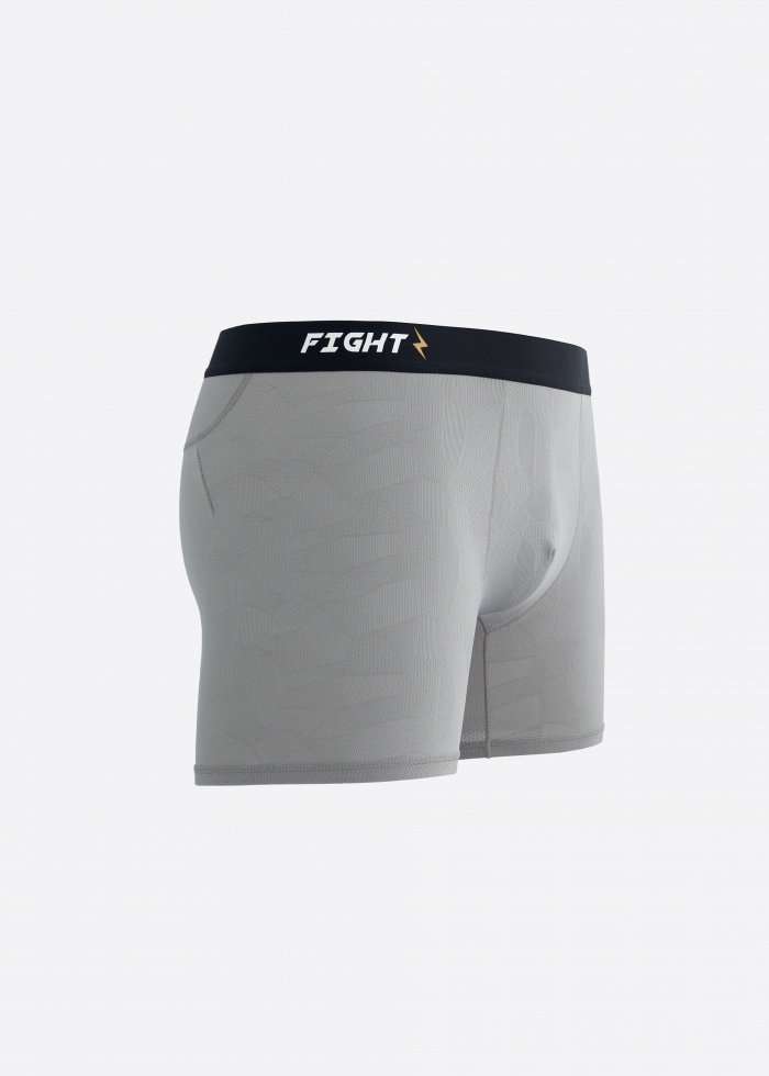 Moisture-Wicking Collection．Men Jacquard Boxer Brief Underwear（Sharkskin）