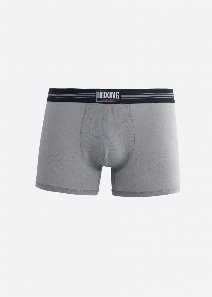 Moisture-Wicking Collection．Men Jacquard Trunk Underwear(Sharkskin-Label)