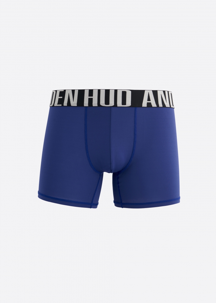 Moisture-Wicking Collection．Men Boxer Brief Underwear（AH Waistband - White）