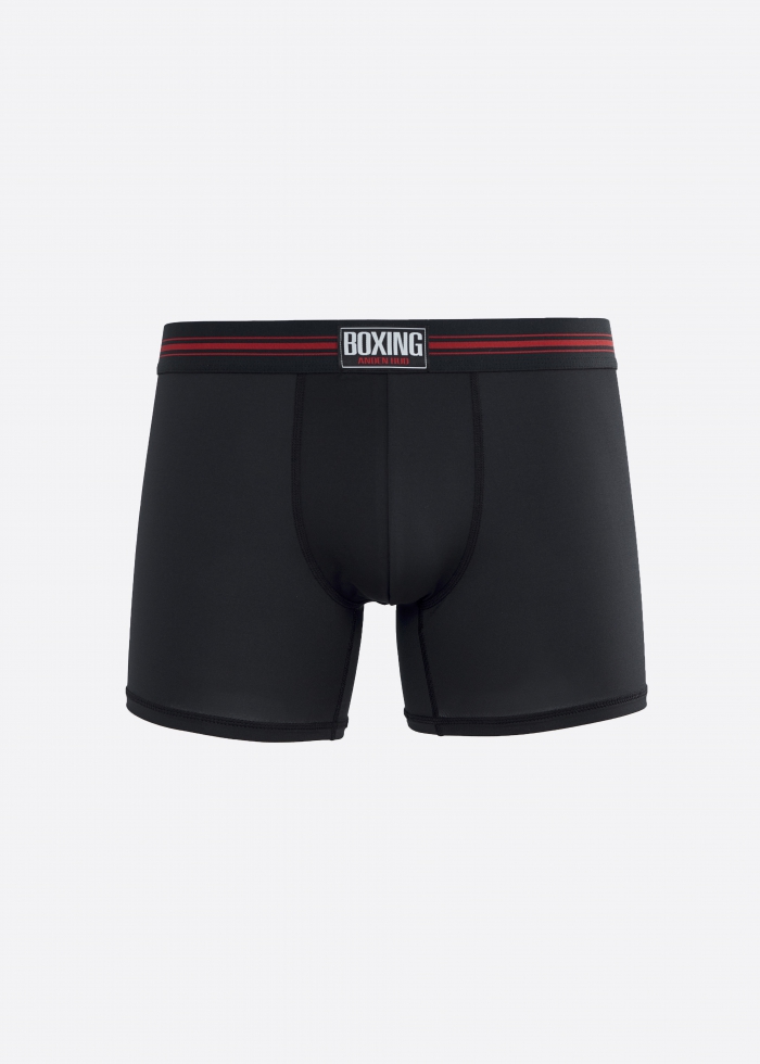 Moisture-Wicking Collection．Men Boxer Brief Underwear（Black - Label）