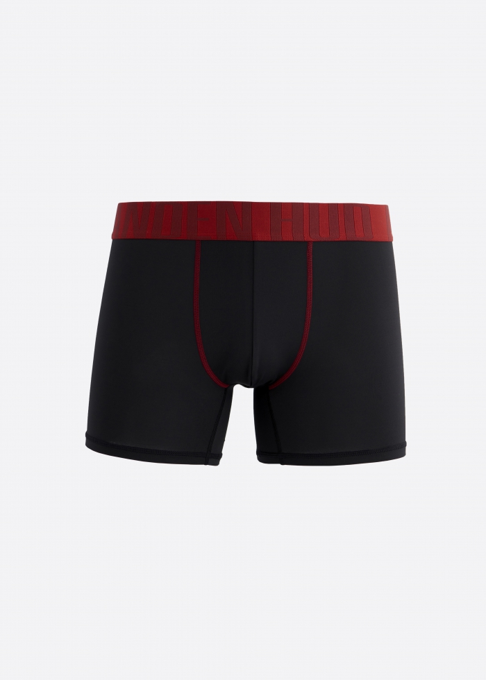Moisture-Wicking Collection．Men Boxer Brief Underwear（AH Waistband - Chili Pepper）