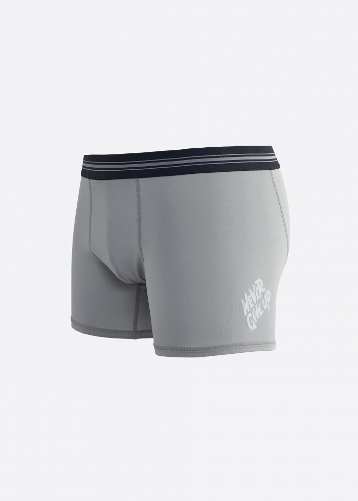 Moisture-Wicking Collection．Men Boxer Brief Underwear（Sharkskin）