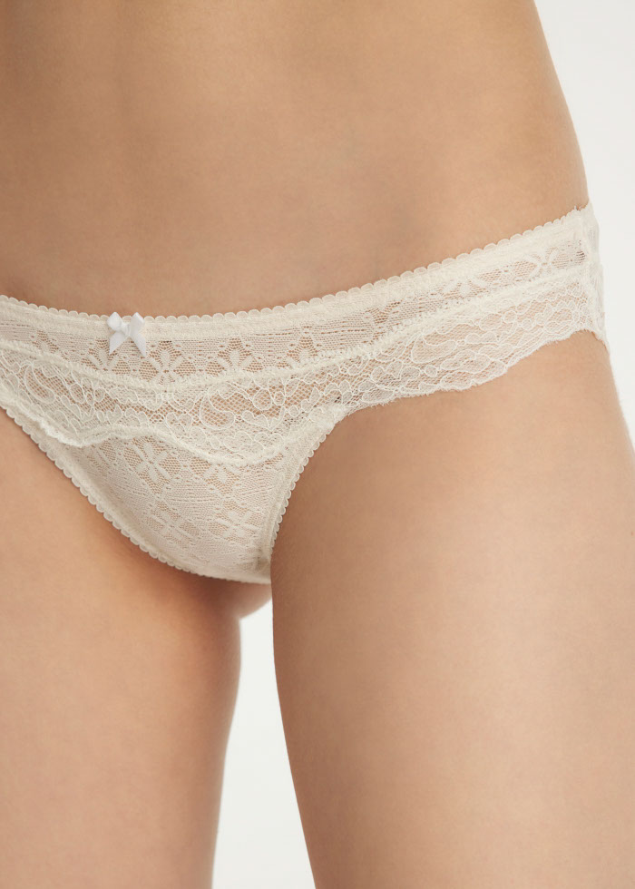 Summer Time．Low Rise Mesh Hipster Panty(Floral Pattern)