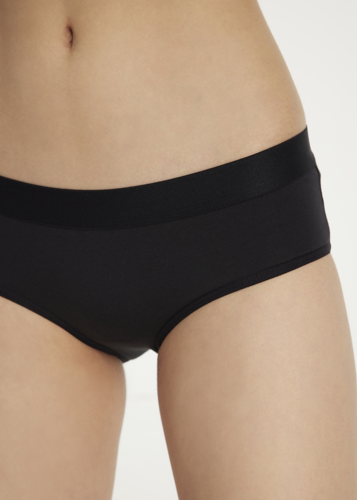 Summer Style．Mid Rise Cotton Brief Panty(Shifting Sand)