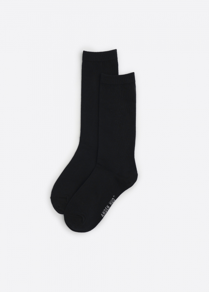 抗菌系列．舒棉中筒襪（黑）