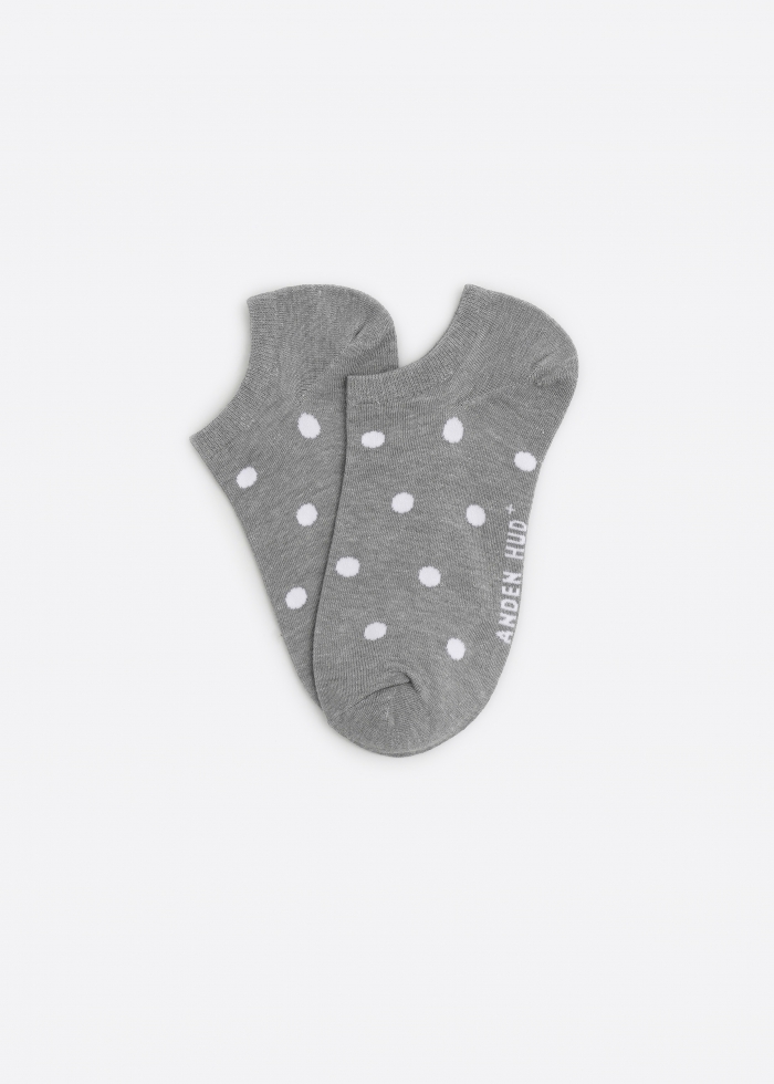 Hygiene Series．Women Low Cut Ankle Socks（Gray Dot）