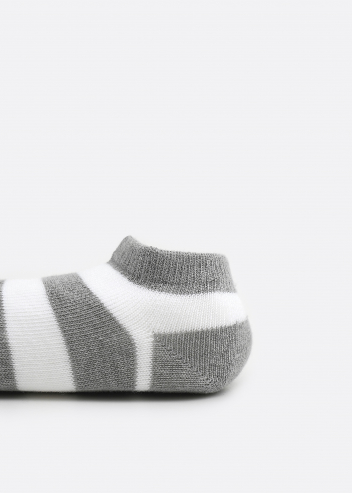 (3-Pack) Hygiene Series．Boys Ankle Socks(Color Stripe)