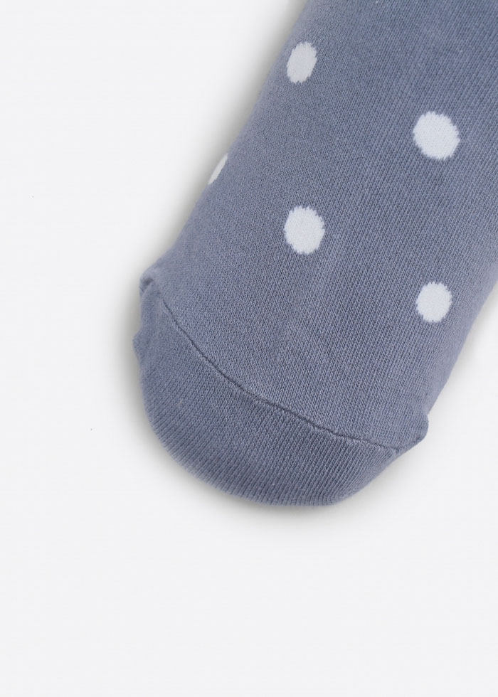 (3-Pack) Hygiene Series．Girls Ribbing Ankle Socks(Color Dot)