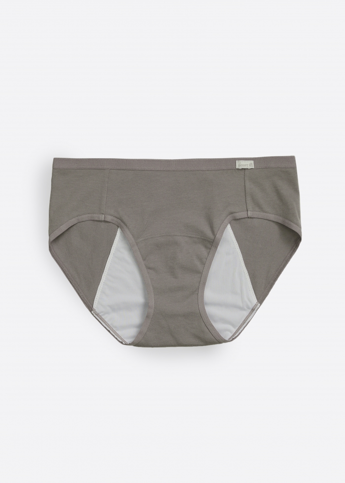 Taste of Happiness．Mid Rise Cotton Period Brief Panty（Brushed Nickel-Dessert）