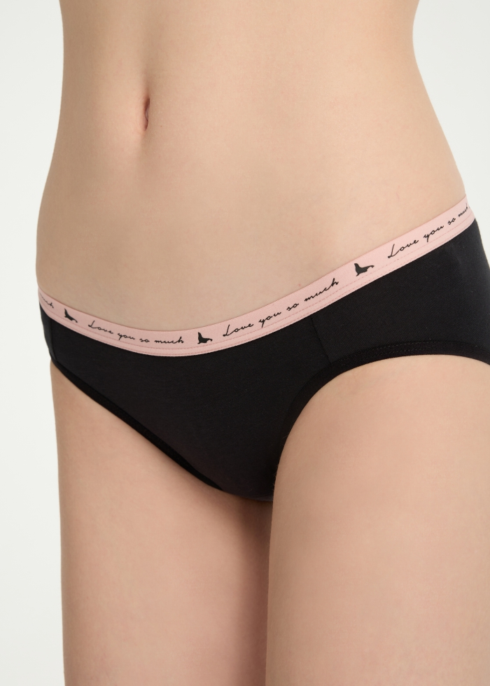 Party Time．Low Rise Cotton Brief Panty(Fur Seal Pattern)