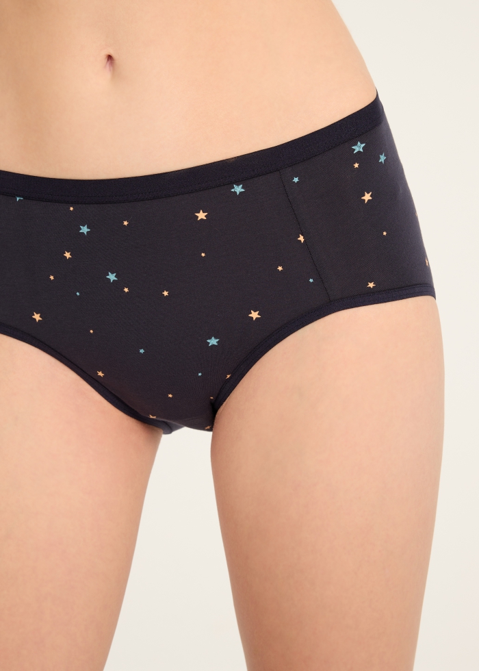 Weather Mood．High Rise Cotton Brief Panty(Emotions Pattern)