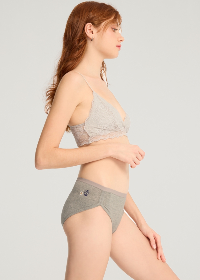 Winter Forest．Mid Rise Cotton Hipster Panty（Drizzle）