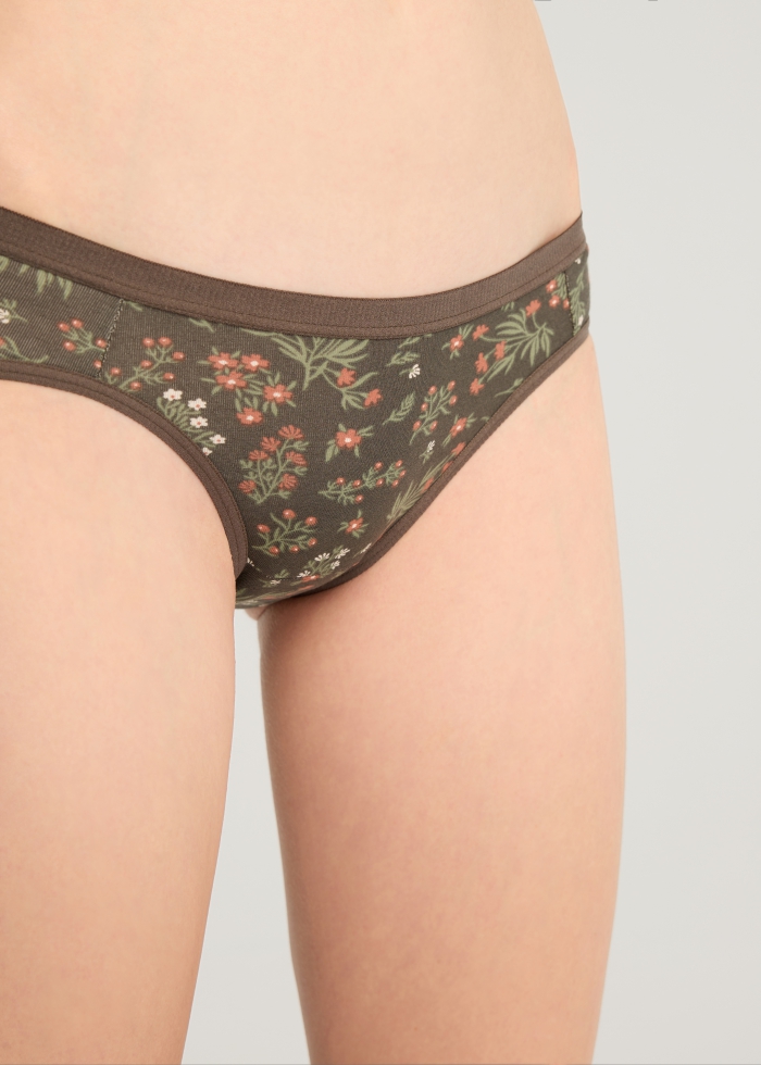 Nordic Forest．Low Rise Cotton Brief Panty(Fairy Forest Pattern)