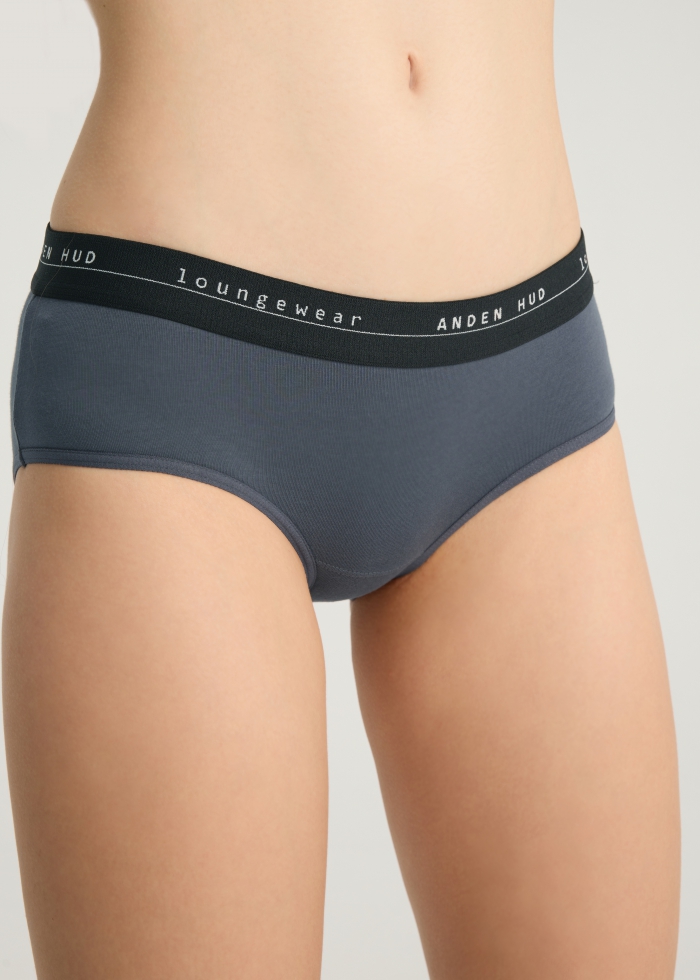 Glamour Night．Mid Rise Cotton Brief Panty(Antler-AH Waistband)