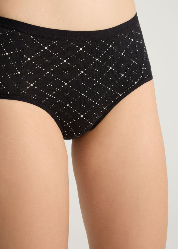 Magnificent Era．High Rise Cotton Brief Panty(Tweed Pattern)