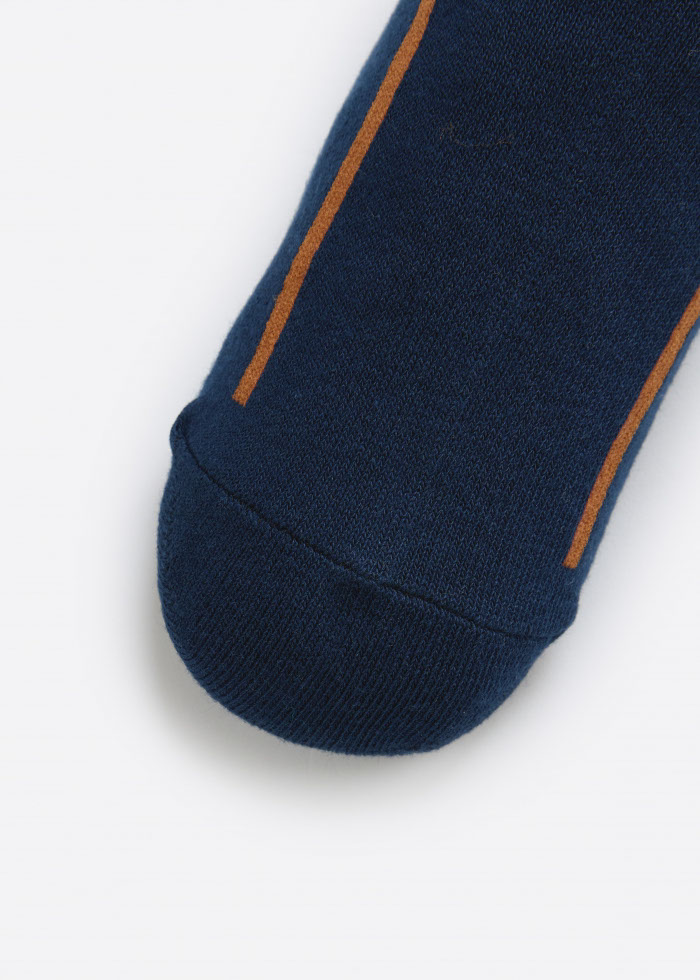 (3-Pack) Village Life．Men Ankle Socks(Simple Lines)