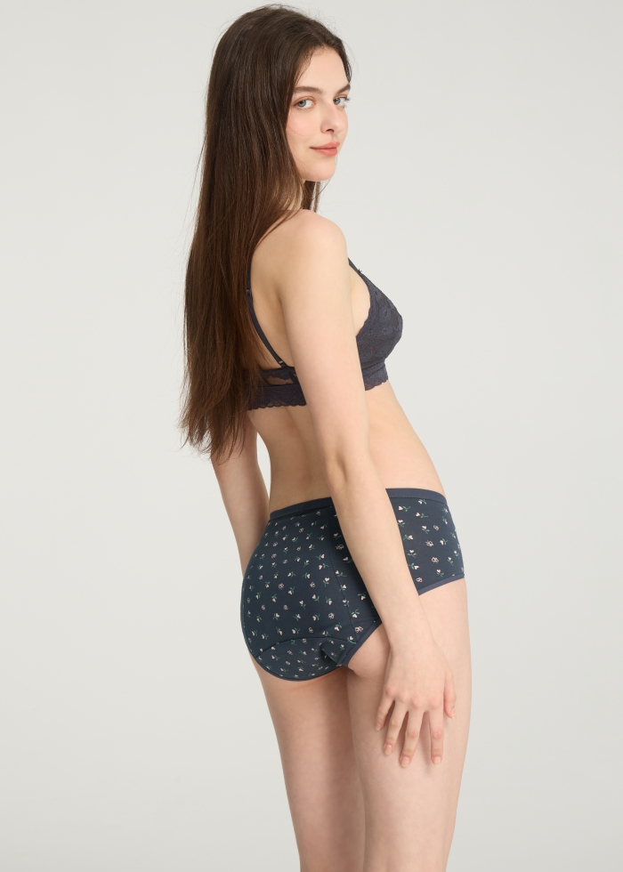 Emotional Girl．High Rise Cotton Period Brief Panty(Love leopard pattern)
