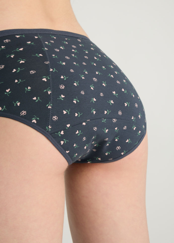 Emotional Girl．High Rise Cotton Period Brief Panty(Love leopard pattern)