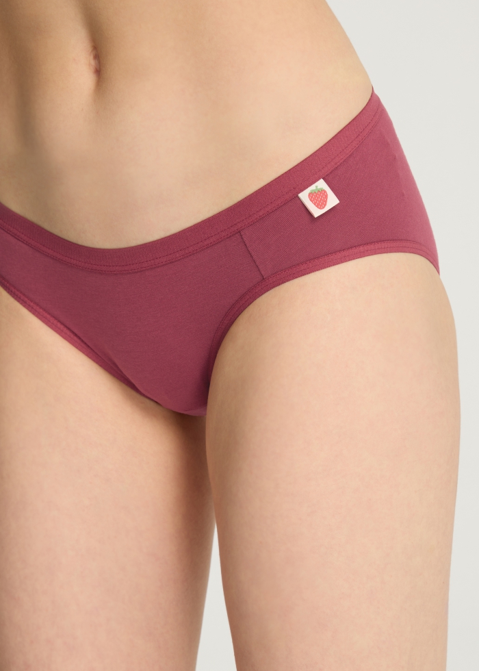 Love Story．Low Rise Cotton Brief Panty(Woodrose-Rose)