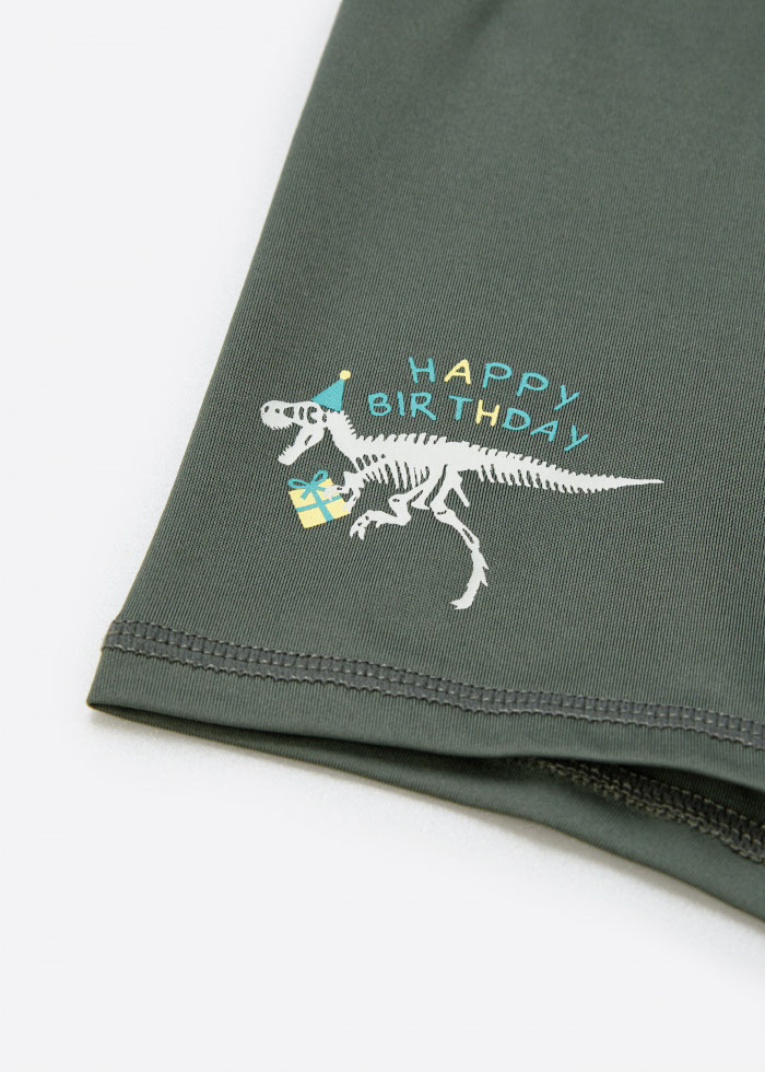 (3-Pack)Moisture-Wicking Collection．Boys Trunk Underwear(Dino Birthday)