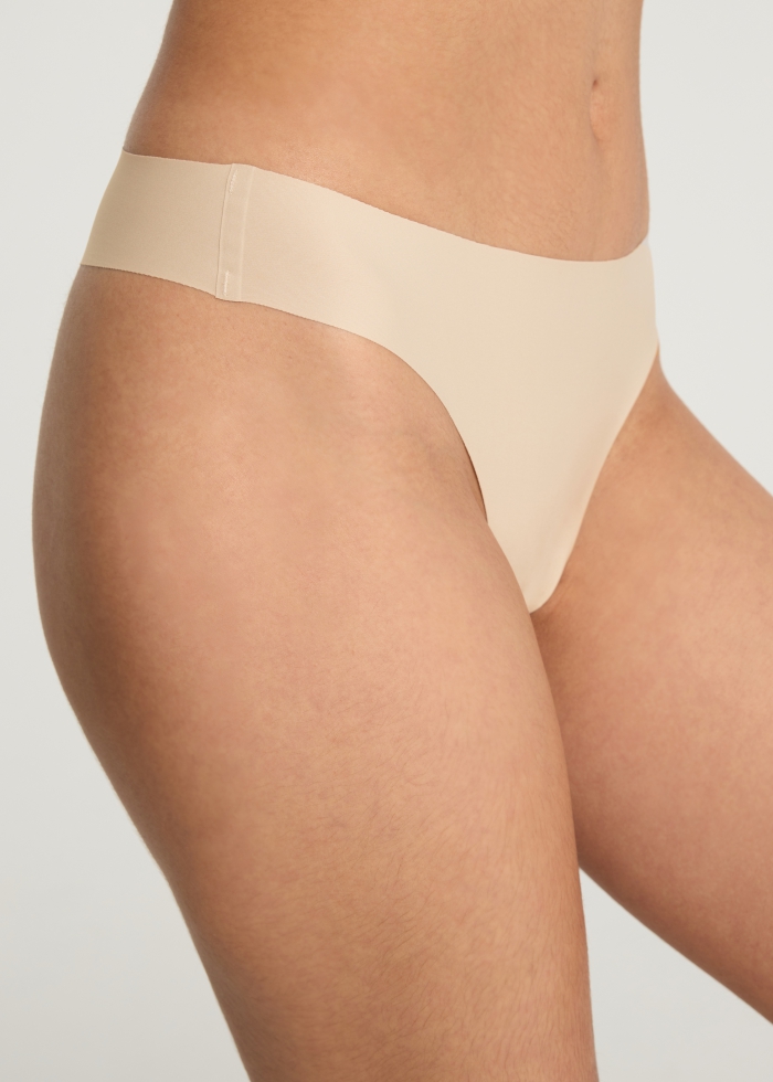 AIRY Series．Low Rise No-show Thong Panty(Gray Dawn)