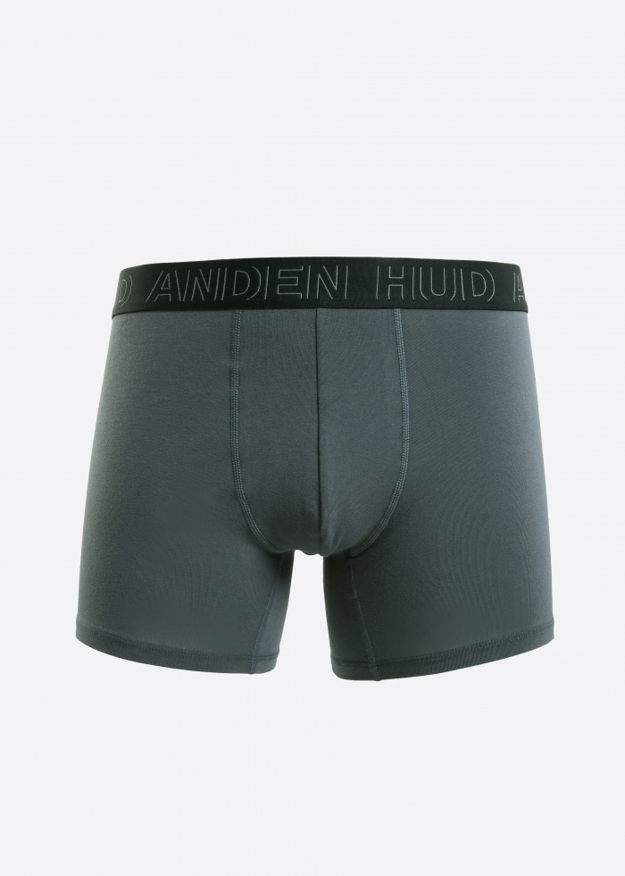 Branding Daily．Men Boxer Brief Underwear（Dark Slate- Frame logo Waistband）